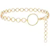 Joyería de Moda Transfronteriza Europea y Americana Cadena de Cintura Metálica Circular de Moda para Mujer, Cadena Corporal de Cintura Versátil, Venta al por Mayor desde el Fabricante