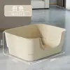 Bandeja para Gatos Extra Grande Extra Grande Abierta Semicerrada Inodoro Anti-Salpicaduras Gatito Caja de Arena para Gatos Suministros para Gatos