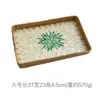 Bandeja Rectangular de Concha de Ratán Vietnamita para Frutas, Bandeja para Sala de Estar, Comedor, Cesta Organizadora de Almacenamiento de Lujo Ligero