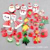 Presilha Jacaré Acessórios para Cabelo de Bebê Peças de Resina DIY Cabeça de Papai Noel Boneco de Neve Tamancos de Árvore de Natal Patches DIY
