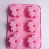 Ferramentas de Confeitaria Conjunto de 6 Peças Flor de Cerejeira Crisântemo Molde de Silicone para Bolo Molde de Sabonete Flor de Chocolate Molde de Pudim de Geleia Confeitaria