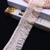 Fleco de Borlas de Algodón Beige de 6 cm de Largo Ropa Almohada Textil para el Hogar Encaje de Gancho de un Lado Decoración de Almohada para Mantel