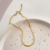 Cadena Plana de Hueso de Serpiente Dilraba Necesaria de Alta Gama Combinable Cadena para Clavícula Collar de Moda de Lujo Ligero