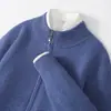 Nueva colección de otoño e invierno: Cárdigan 100% lana, cuello mao para hombre, con cremallera, ropa exterior cálida, suéter, top de punto para negocios