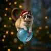 Bola de Natal 2D Transfronteiriça Árvore de Natal Elfo Decorativo Estilo Grinch Acrílico Pingente Plano 10cm Verde