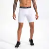 Calças de Compressão Europeias e Americanas de Alta Elasticidade, Leggings Esportivas de Secagem Rápida para Fitness, Shorts Leggings Esportivos de Cinco Pontos para Homens para Yoga e Pilates no Verão