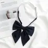Rojo vino Moño Grande JK Corbata Raíz de Pluma Uniforme Japonés Uniforme Escolar Camisa Corbata de Moda Combinable Mujer Color Sólido