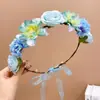 Diadema Floral de Verano y Primavera Super de Hada para Mujer, Accesorio para el Cabello que Realza la Atmósfera para Sesión de Fotos de Adultos, Diadema Pinza para el Cabello de Rosa de Moda