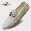 Zapatos Gongyang Doudou Originales para Hombre, Piel Genuina, Nuevo Modelo Otoño/Invierno 2026, Zapatos Casuales de Piel sin Cordones para Hombre con Suelas Suaves