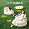Sofá inflable para camping al aire libre transfronterizo con respaldo alto, inflado automático, cama sofá gruesa para siesta perezosa, venta al por mayor del fabricante