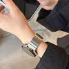 Para Apple Watch89 Huawei GT4 pulseira iWatch One Bead sólido SLUB pulseira de aço inoxidável
