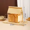 Bolsa de Embalaje para Pan Tostado 450g Sellado con Alambre Rizado Bolsa Cuadrada Horneada Rebanada Mochi Galleta Alimento Bolsa con Cierre