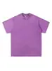Camiseta de Verano Nueva de Algodón Puro de Color Sólido con Mangas Cortas, Estilo Retro Americano Desgastado Lavado, Top Fresco con Estilo