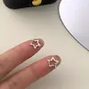 Pendientes de Hueso de Oreja de Estrella de Cinco Puntas Ins Estilo Genial Chapados en Plata de Ley S925 Oro de 18 Quilates Diseño de Nicho de Gama Alta