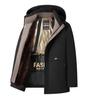 2025 Novo Inverno Casaco Parka Masculino de Vison Dourado de Veludo de Comprimento Médio Roupa de Pai Jaqueta Business para Homem de Meia-Idade Forro de Lã Algodão Roupa de Exterior