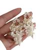 Agulha de prata diamante concha brincos de flor francês super fada retro zircon longo tassel brincos leves luxo exagerado brincos