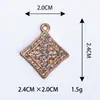 Pulseira Colar Pingente Acessório DIY Materiais Tendência Losango Trevo de Quatro Folhas Liga Metálica Pingente Único Conector de Acessório