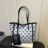 Bolsa de bolinhas feminina novo estilo personalizada moda bolsa balde feminina relaxada casual debaixo do braço ombro único bolsa de ombro para o trabalho