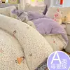 Juego de Cuatro Piezas 100% Algodón Clase A Estilo Fresco ins Funda de Edredón Individual de Algodón Puro Juego de Tres Piezas Sábana Bajera de Grado para Dormir Madre e Hijo Ropa de Cama