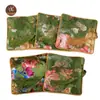 Bolsa cuadrada de brocado vintage impresa de doble capa bolsa de brocado bolsa de joyería cremallera bordada bolsa de Buda