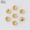 Suporte de Contas Espaçadoras em Forma de Flor de Cobre Puro com Banho de Ouro a Vácuo 24K Acessórios para Joias DIY Feitas à Mão Materiais para Pulseira Não Desbota