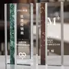 Trophy de mármol y cristal al por mayor de fábrica, grabado gratuito, conmemorativo del año de construcción de grupo para conferencias, de alta gama, personalización gratuita