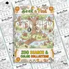 Compra directa transfronteriza de 10 hojas/paquete de pósteres para colorear con temática de zoo, libros de dibujo divertidos, papel para colorear educativo