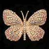 Novos Acessórios de Joia para Capa de Celular DIY Borboleta de Diamante Borboleta Totalmente de Diamante Acessórios Dourados Adorno de Cabeça Acessórios de Cabelo Fivela de Roupa