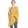 Xale de malha xadrez com borlas direto da fábrica para primavera e outono, quentinho de inverno para mulheres, chenille, pulôver tipo capa mais vendido na Amazon