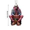 Bolsa de Acrílico com Pingente de Chaveiro Caveira de Cowboy Ocidental Transfronteiriça Etiqueta para Retrovisor de Carro Halloween