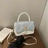 Versátil bolso pequeño cuadrado casual personalizado de patchwork para mujer, nuevo y elegante, de alta calidad, moderno, de nicho, bandolera