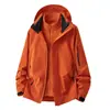 Chaqueta tres en uno personalizable con logo para hombre y mujer, capucha desmontable, forro polar, corte holgado