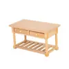 1:12 Casa de Muñecas Casa de Muñecas Modelo de Muebles Mini Escena de Restaurante Mesa de Madera Blanca con Cajón Mesa de Comedor