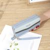 Billetera Larga Nueva para Mujer Doble Cremallera Bolsa para Teléfono Móvil Billetera Estampado Lichi para Estudiante Clutch de Gran Capacidad Monedero