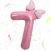Set de Globos de Foil con Número Rosa Perlado Macaron de 32 pulgadas Globo con Lazo Pequeño