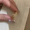 Nuevo Anillo Hueco con Estrella tipo Burst de Forma Diamante para Mujer, Diseño de Nicho, Lujo Ligero, Moda de Alta Gama, Anillo Abierto Ajustable