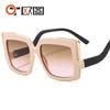 Nuevas Gafas de Sol Personalizadas de Marco Cuadrado Grande para Mujer M6162 Europeas y Americanas Coloridas Decorativas para Dar Forma al Rostro