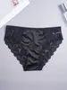 Bragas de Encaje Satinado Exclusivas Transfronterizas para Mujer, Sin Costuras de Cintura Media Transpirables Lujosas Sexy en Múltiples Colores