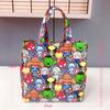 Bolsa de almuerzo para estudiantes con diseño de dibujos animados de ángel rígido, bolsa de tela impermeable con bonito ángel, bolsa de almuerzo tipo momia