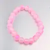 Pulsera de Cristal Transparente con Gradiente de Dos Colores Estilo Xiaohongshu 10 mm Suave Multicolor Estudiante Pulsera de Cristal Al por Mayor
