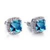 Pendientes de moda transfronterizos de estilo coreano con hebilla de diamante y circonita para mujer, elegantes pendientes de moda con entrega al por mayor en vivo.
