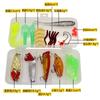 Señuelo Luya de Fábrica Set de Señuelos Falsos Señuelo de Capa de Nado Múltiple Accesorios de Cebo para Pesca Caja de Cinco Compartimentos