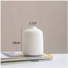 Jarrón de cerámica nórdico blanco puro con inserto de flores para sala de estar, escritorio, manualidades sencillas, florero decorativo blanco, jarrón seco