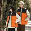Chaleco Personalizado Estilo Nuevo 2023 Marca de Moda de Alta Calidad Combinación de Colores Chaleco de Pareja Chaqueta Gruesa sin Mangas para Hombre 8029