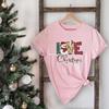 Camisa Navideña Rosa Retro para Mujer Camisa Vintage de Vacaciones