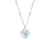 Cadena para Clavícula Corazón de Piedra de Colores Degradados para Mujer Accesorios Dulces y Juveniles Franceses Collar Pequeño con Corazón de Piedra Lunar Moderno