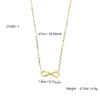 Conjunto de Pulseira e Colar Figura de Oito Popular Transfronteiriço Aço Inoxidável Colar Que Não Desbota Feminino Versátil Corrente de Clavícula Dourada Atacado
