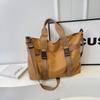 Bolsa Tote de Lona de Grande Capacidade Armazenamento de Curta Distância para Negócios Bolsa Transversal Lazer ao Ar Livre Viagem Bolsa de Ombro Portátil
