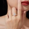 Anillo de Plata de Ley S925 de Moda con Corte Esmeralda de 3 Quilates para Mujer, Estilo de Lujo Europeo y Americano, Anillo Cerrado con un Toque de Alta Gama