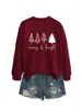 Sitio Independiente de Amazon 2025 Venta al por mayor Alegre y Brillante Otoño e Invierno Cuello Redondo Cómodo Casual Sudadera Pulóver